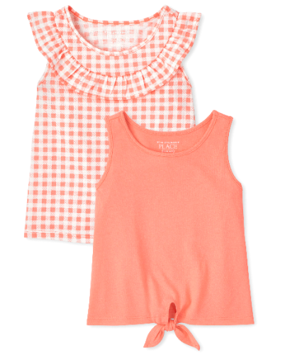 Franelillas de niña coral 4T
