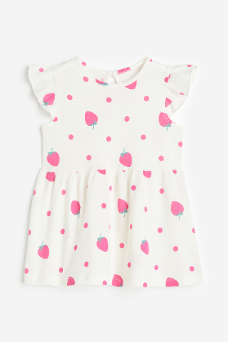 Vestido Blanco de Fresas 2T H&M
