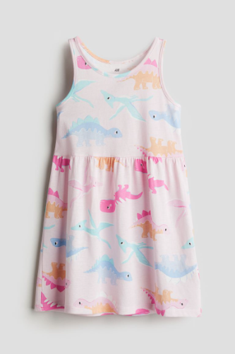 Vestido S/M Rosa Dinosaurios 3/4T