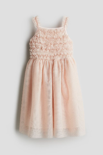 Vestido de tul brillante Rosa 3/4T