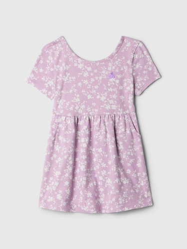 Vestido lavanda con flores blancas GAP 4T
