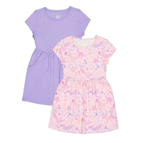 Vestido lila y floral 4/5T