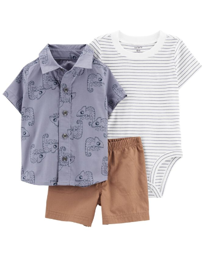 Set 3 Pzs Camisa/Bermuda/Body 6M Carter'S