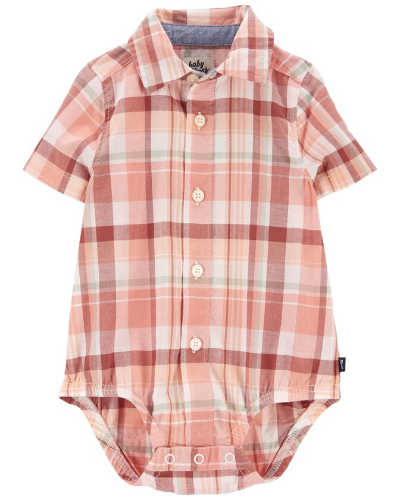 Body Camisa Rayas/Naranja 6M Carter'S