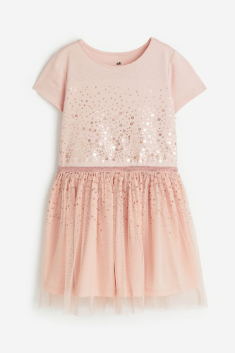 Vestido Tulle rosa brillante 6T