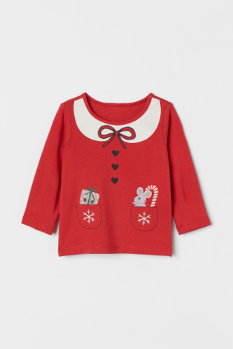 H&M Sueter Rojo/Navideño 12M