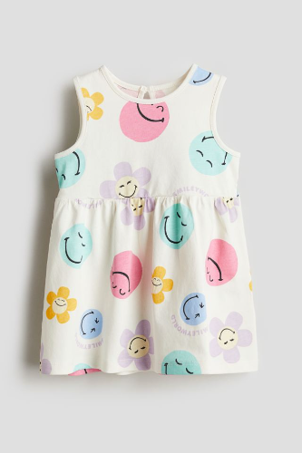 Vestido S/M de caritas de colores 3T