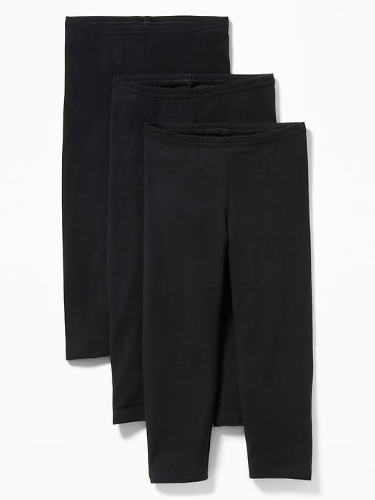 Leggins capri negros de niña 10T