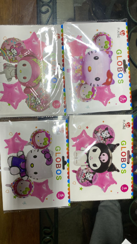 HELLOW KITTY GLOBO 5 PACK