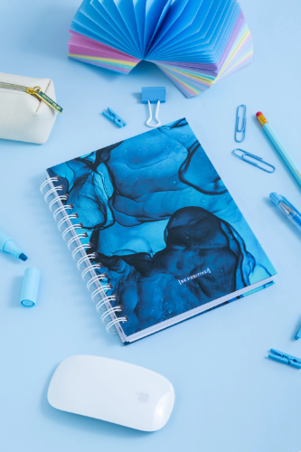 Cuaderno A5 Be Positive Marmol 100hjs rayadas