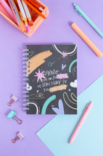 Cuaderno A5 Be Positive Acciones 100hjs rayadas