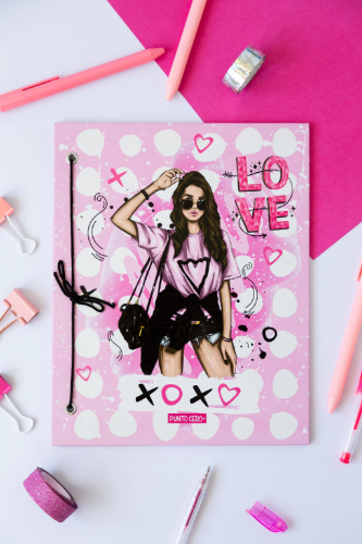 Carpeta N3 2 tapas Punto Cero Chica Love