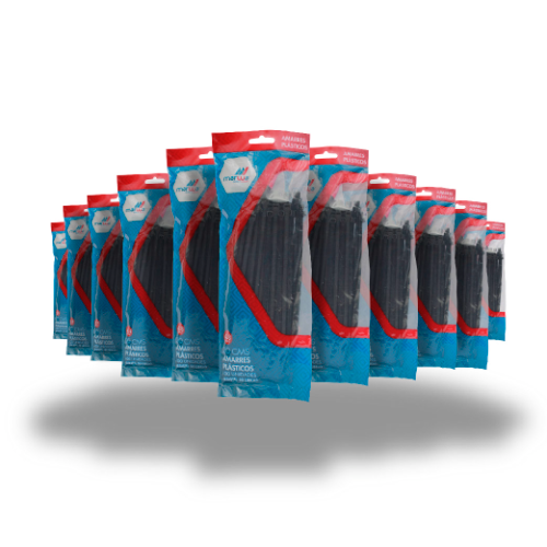 AMARRE PLASTICO NEGRO 20 CM X 100 UND MARWA