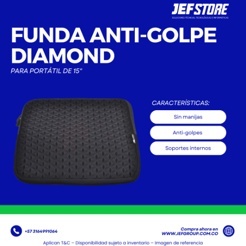 FUNDA ANTIGOLPE DIAMOND 15" 0615" Color