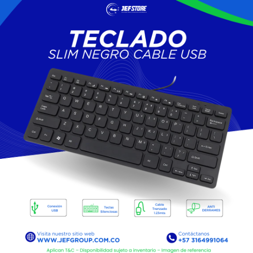 TECLADO SLIM CABLE USB