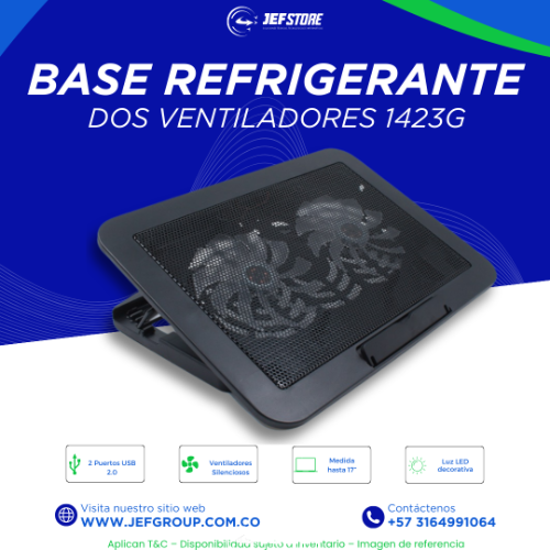BASE RECLINABLE DOS VENTILADORES 1423G