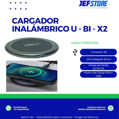 CARGADOR INALAMBRI U BI X2 COLORES SURTI
