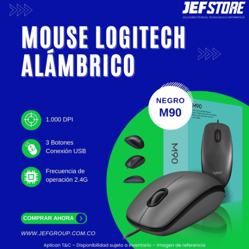 MOUSE LOGITECH ALÁMBRICO M90