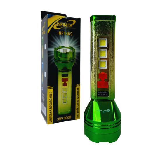LINTERNA RECARGABLE 4 FUNSOLAR INF-1469