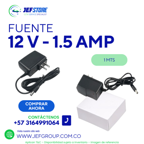 FUENTE 12 V 1.5 AMP