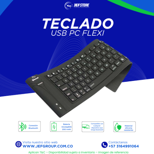 TECLADO USB PC FLEXI FKB851