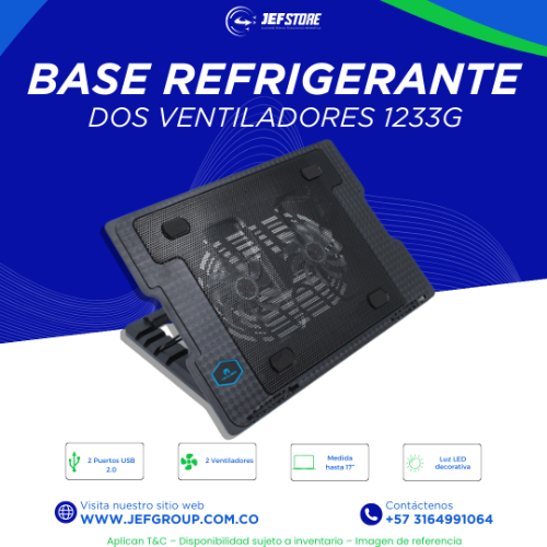 BASE RECLINABLE DOS VENTILADORES 1233G