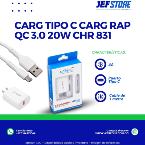 CARG TIPOC CARGRAP QC3.0 20W CHR-831