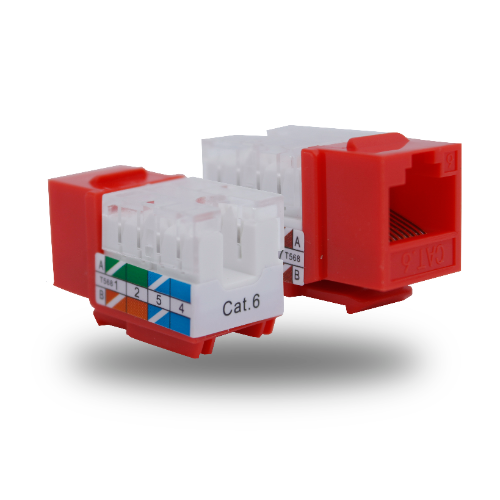 JACK KEYSTONE CAT 6 COLOR ROJO MARWA