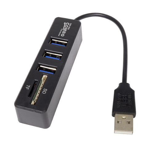 HUB USB 2.0 COMBO 3 EN 1 B625