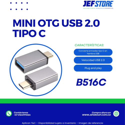 MINI OTG USB 2.0 TIPO C