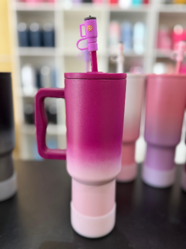 Quencher 1.2 Lts Tapa antiderrame Lila con tono Rosa