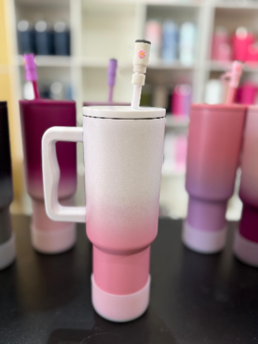 Quencher 1.2 Lts Tapa antiderrame Blanco con tono Rosa