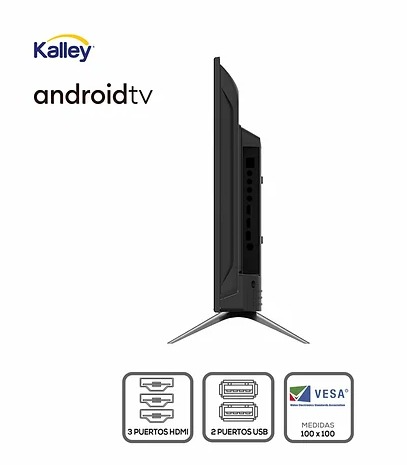 Televisor KALLEY 32" Pulgadas 81 cm ATV32HD HD LED Plano Smart TV Android