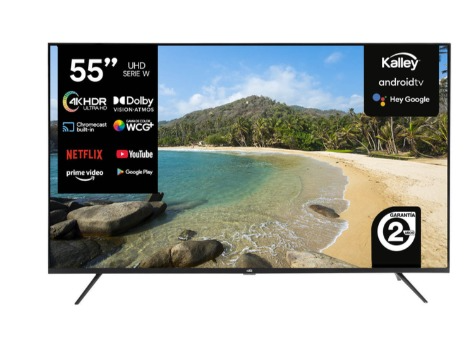 TV KALLEY 55 Pulgadas 139 cm ATV55UHDW 4K-UHD LED Smart TV Android