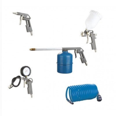 Kit de pistolas de pintura, soplado, lavado, infladora  Manguera espiral 5M ÉLITE