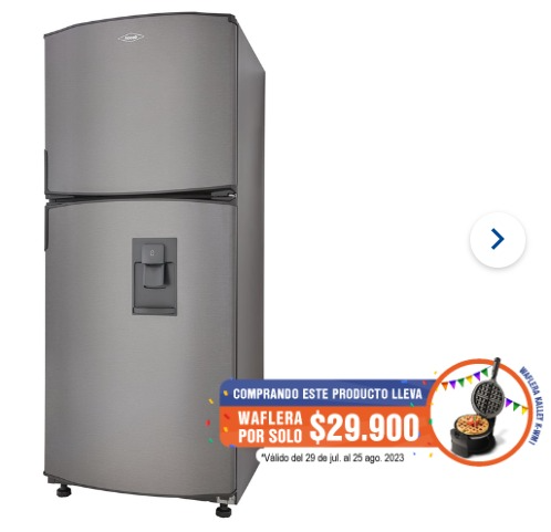 5 Nevera 226 Litros HACEB No Frost Congelador Superior  Manija Integrada SIBERIA Titanio