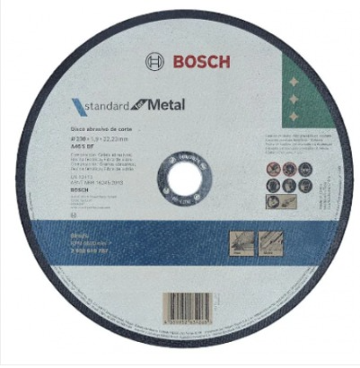 Disco de Corte Bosch Standard for Metal 230x1,9mm Centro recto