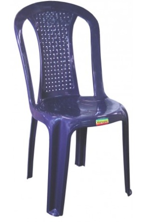 SILLA PLÁSTICA SIN BRAZOS BAMBU AZUL