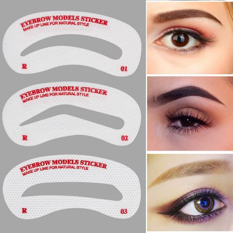molde para cejas   de tres unidades