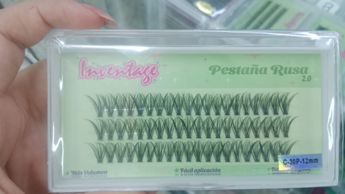 pestañas  efecto ruso 20 pelos y 30 inventage
