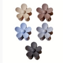 gancho mediano de flores azul , beige , negro