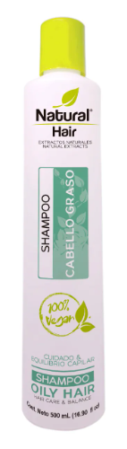 shampo natural hair  cabello graso 200ml