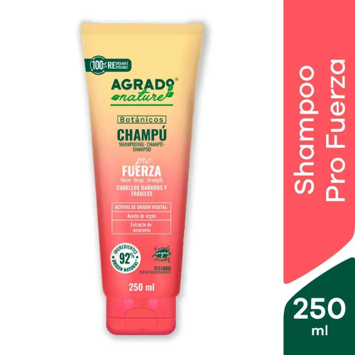 shampo agrado botanico fuerza 250ml