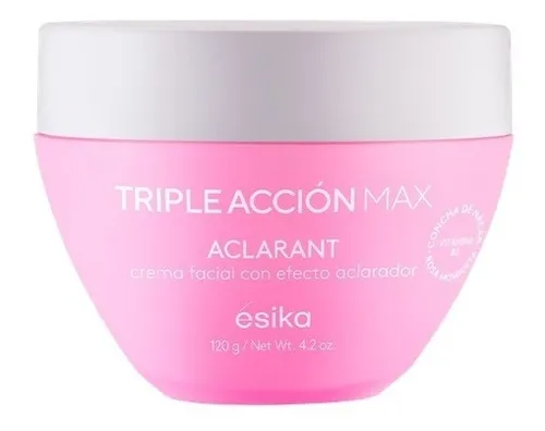 esika crema aclarante  triple accion max de 120 gr  rosada