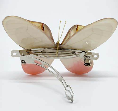 gancho  mariposa dorado y plateado