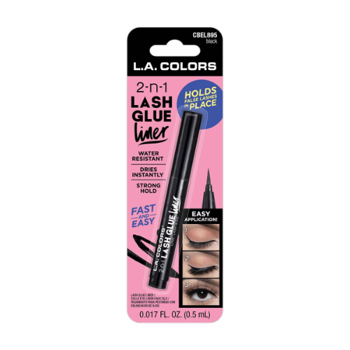 lash glue liner , delineador y pegante para pestañas  de l.a. colors