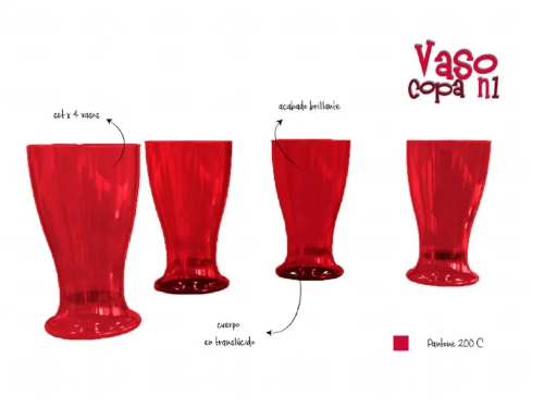 vasos de 4 puestos  pie fresia