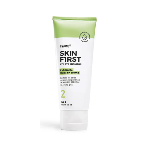 skin first limpiador exfoliante purificante cyzone facial 100gr