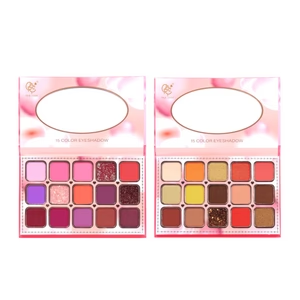 paleta de sombras mate y glitter brillantes de 15 colores