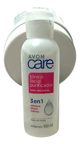 avon care  tonico facial purificador agua de rosas